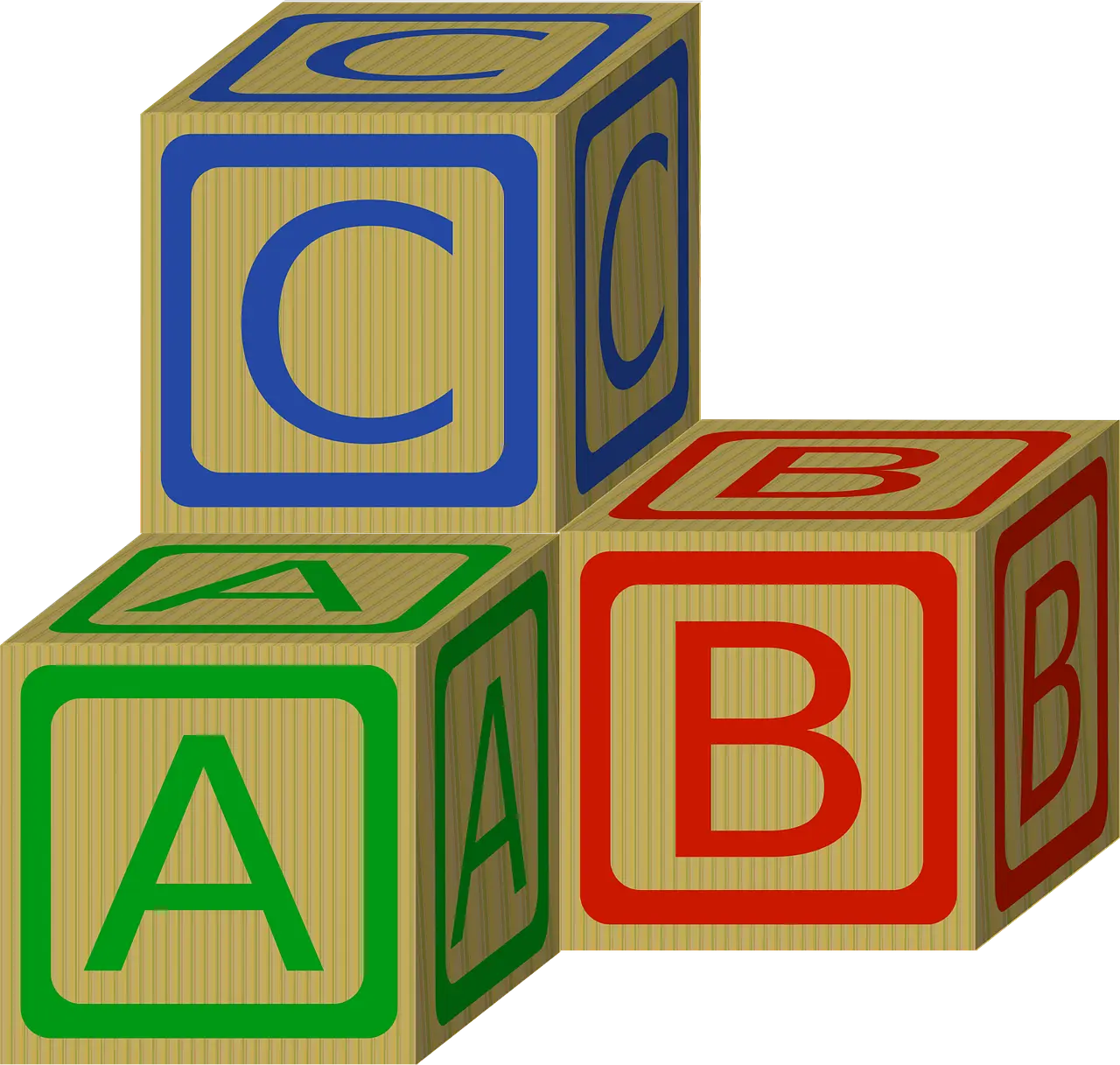 ABC alphabet blocks illustration